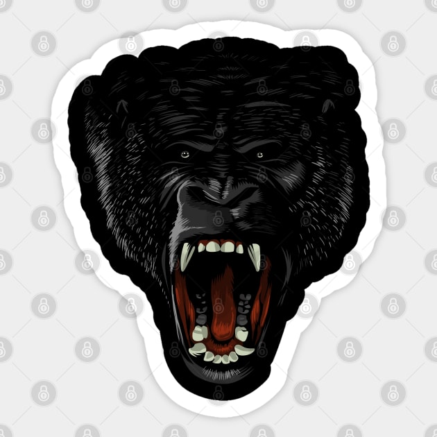 Gorilla Sticker by albertocubatas